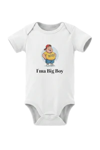 a baby bodysuit that says i'm a big boy
