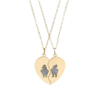 Big Boy / Big Girl Break Apart Heart necklace